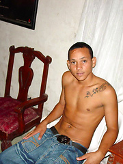 Sweet Latin boy plays with his cock