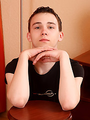 Cute teen boy first adult photo session