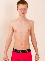 Cute blonde guy Matthew Philipps poses first-time