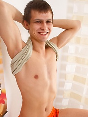 19 y.o. Johny is doing striptease show