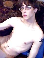 Seemingly nerdy tattooed twink Sacha is back and he is more than ready to put on an explicit show for you in this video. Geek chic is in and this ...