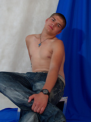 Thugged out and well-hung teenager Henry lets you spy on him as he masturbates in this solo ...