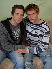 Patrik and Radek are making out on the couch - they are two horny twinks who are totally into ...
